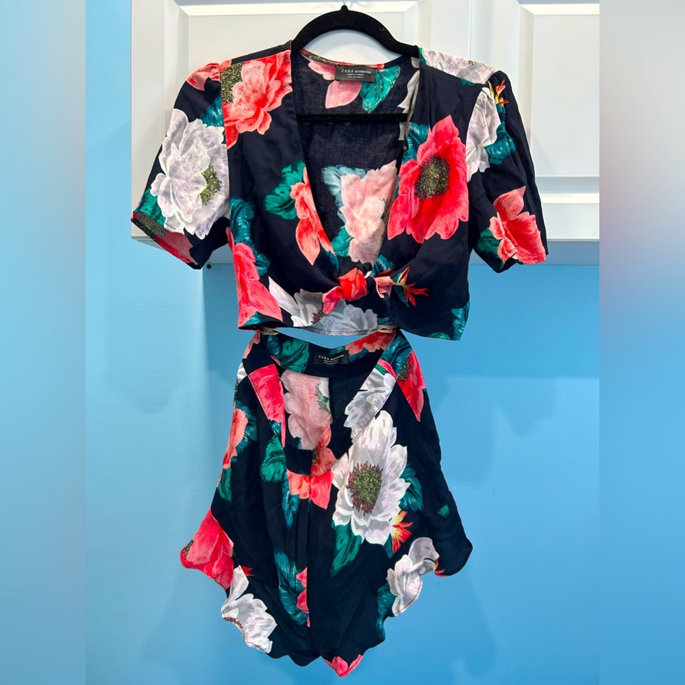 Zara floral Short and top set